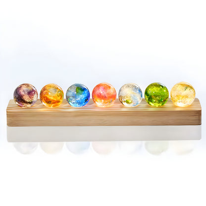 Gwiezdne Kule – Lampa LED z 7 Kryształowymi Kulami Szczęścia