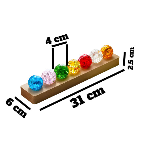 Gwiezdne Kule – Lampa LED z 7 Kryształowymi Kulami Szczęścia